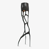 Modern Gothic Sculptural Floor Lamp Organic Web Style Torchiere Light for Art Inspired Interiors