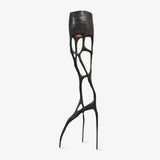 Modern Gothic Sculptural Floor Lamp Organic Web Style Torchiere Light for Art Inspired Interiors