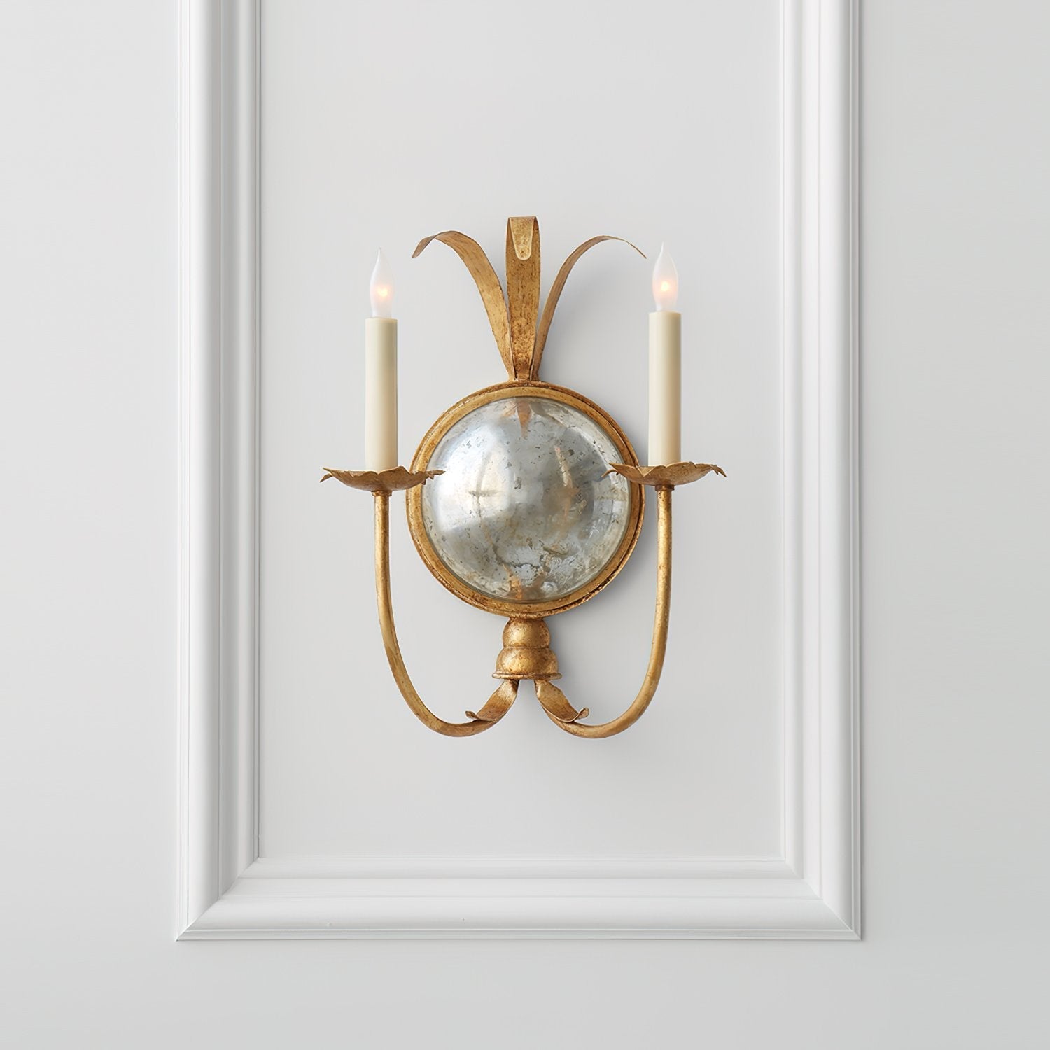 classic-distressed-brass-wall-sconce-with-antique-mirror-accent-for-traditional-hallways-and-living-rooms