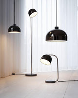 Modern Grant Tall Standing Floor Lamp with Granite Base and Adjustable Metal Shade