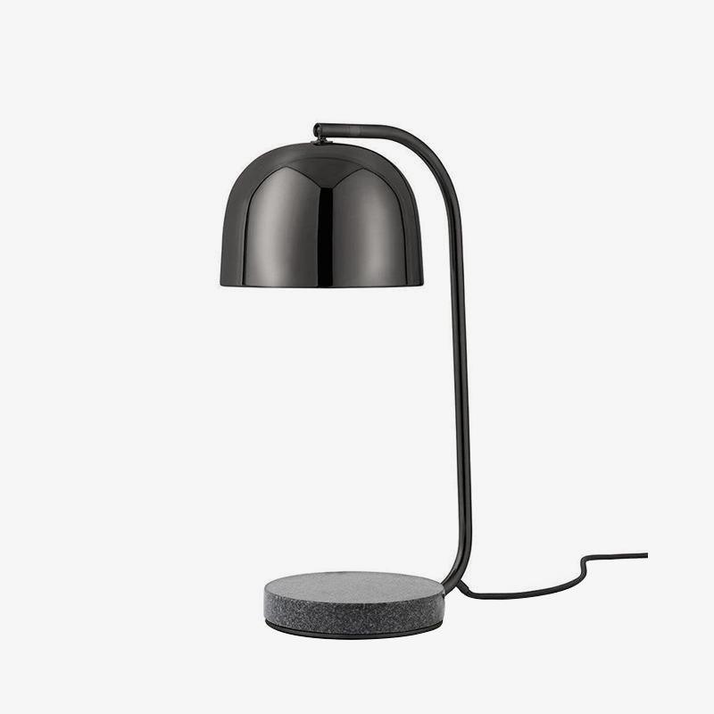 Grant Modern Marble Base Table Lamp with Adjustable Tilt Metal Shade for Bedside and Living Room