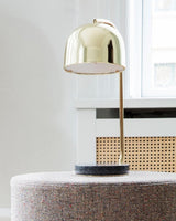 Grant Modern Marble Base Table Lamp with Adjustable Tilt Metal Shade for Bedside and Living Room