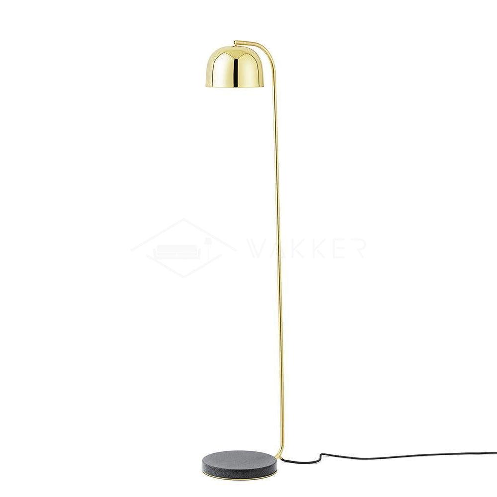 Modern Grant Tall Standing Floor Lamp with Granite Base and Adjustable Metal Shade