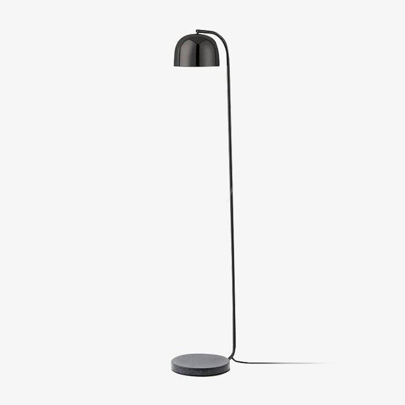 Modern Grant Tall Standing Floor Lamp with Granite Base and Adjustable Metal Shade