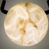 Geometric Alabaster Accent Desk Lamp with Downward Spotlight for Indoor Decor