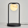 Geometric Alabaster Accent Desk Lamp with Downward Spotlight for Indoor Decor