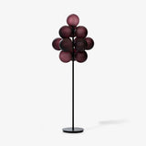 Modern Grape Cluster Glass Floor Lamp Matte Black Tall Standing Light for Living Room