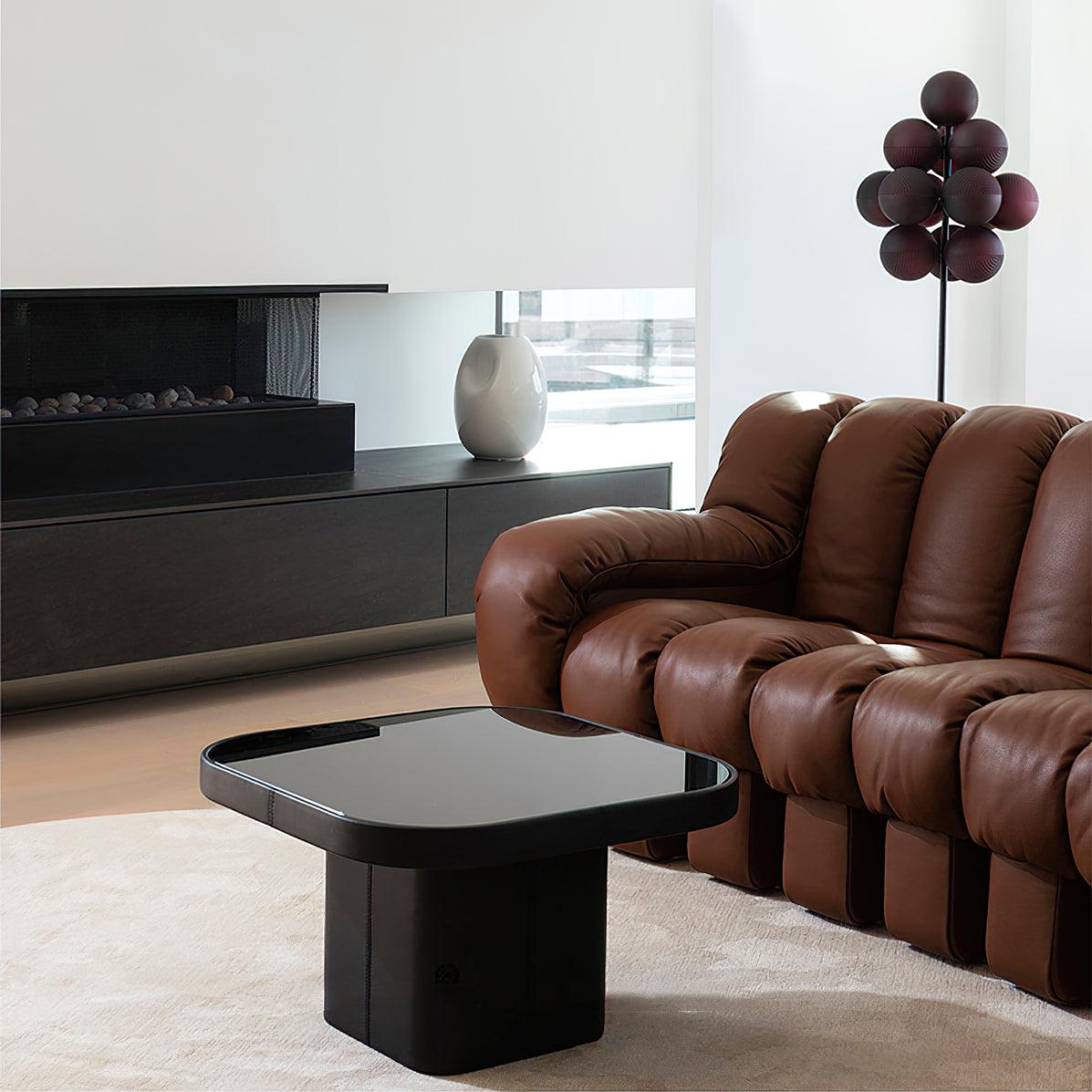 Modern Grape Cluster Glass Floor Lamp Matte Black Tall Standing Light for Living Room