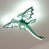 Modern Green Dinosaur Cartoon LED Ceiling Light for Childrens Room Decor