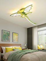 Modern Green Dinosaur Cartoon LED Ceiling Light for Childrens Room Decor