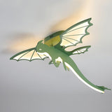 Modern Green Dinosaur Cartoon LED Ceiling Light for Childrens Room Decor