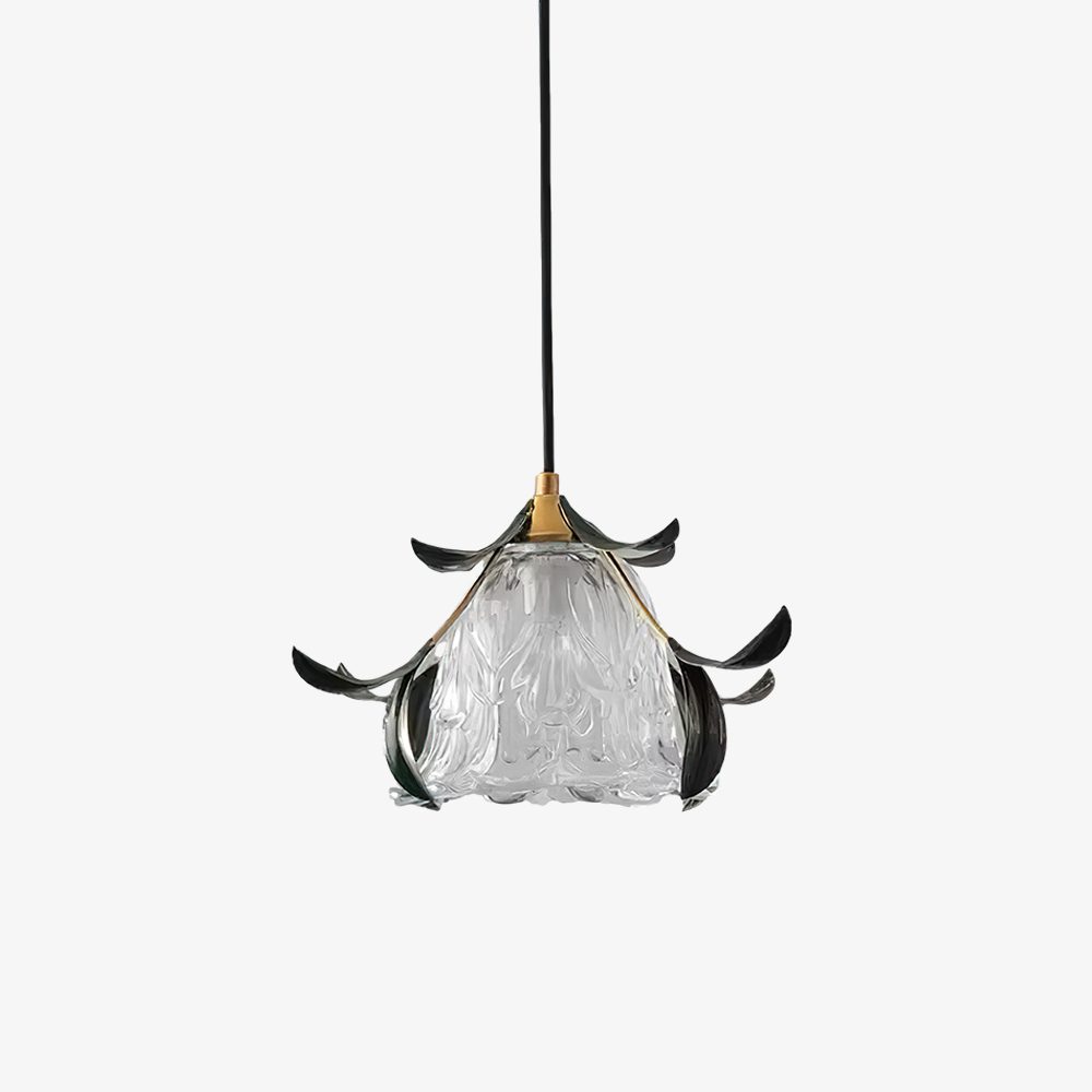 vintage-nature-inspired-green-leaf-floral-pendant-light-with-glass-flower-shade