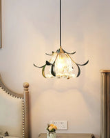 vintage-nature-inspired-green-leaf-floral-pendant-light-with-glass-flower-shade