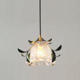 vintage-nature-inspired-green-leaf-floral-pendant-light-with-glass-flower-shade