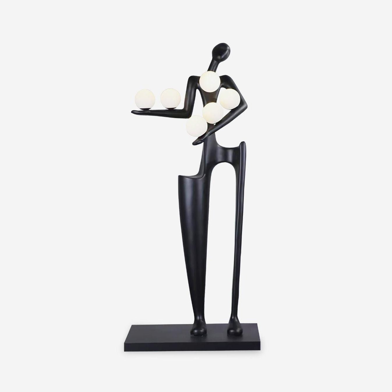 Abstract Human Sculpture Torchiere Floor Lamp Modern Art Guardian Standing Light for Contemporary Interiors