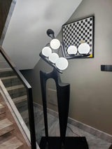 Abstract Human Sculpture Torchiere Floor Lamp Modern Art Guardian Standing Light for Contemporary Interiors