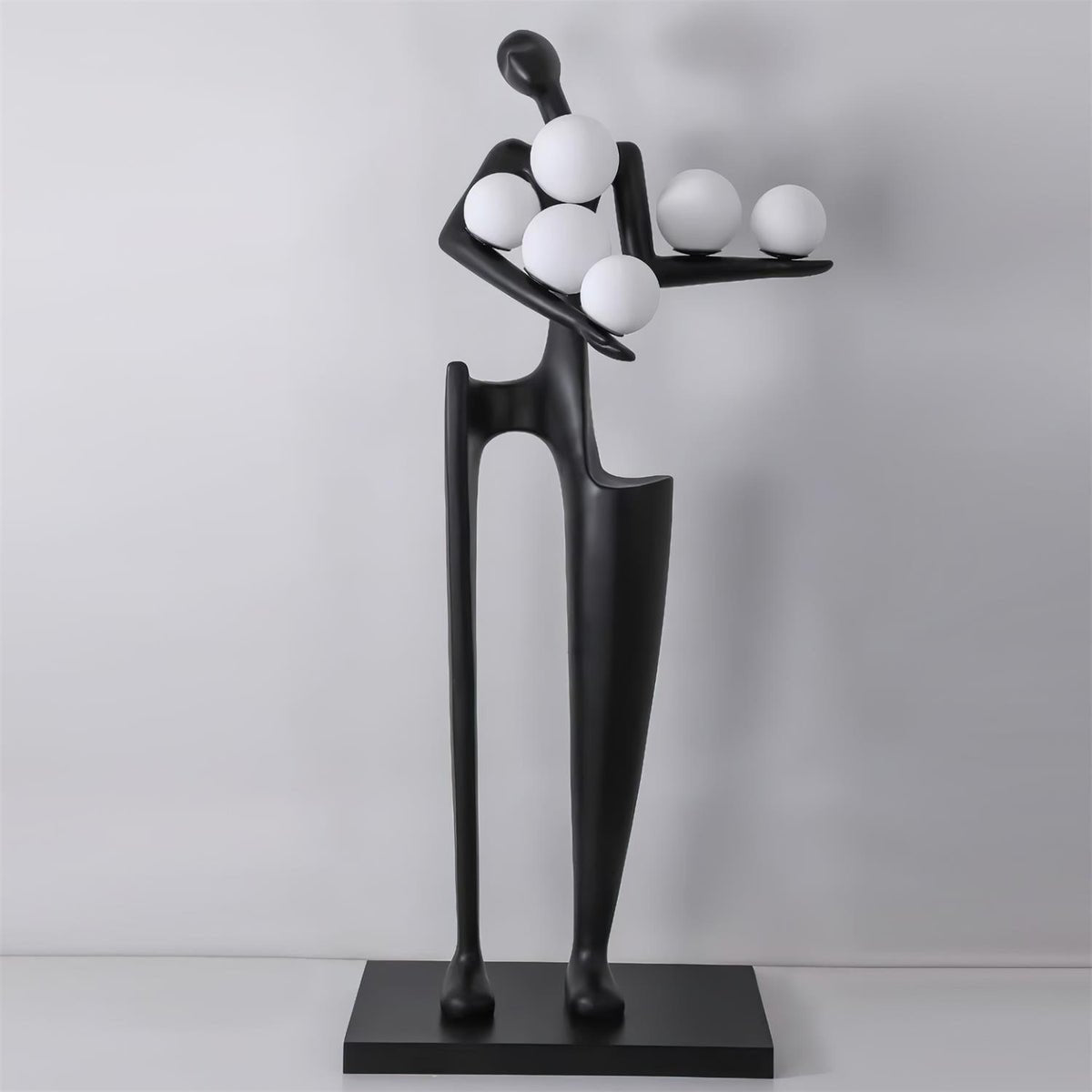 Abstract Human Sculpture Torchiere Floor Lamp Modern Art Guardian Standing Light for Contemporary Interiors