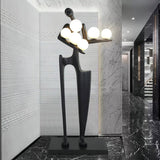 Abstract Human Sculpture Torchiere Floor Lamp Modern Art Guardian Standing Light for Contemporary Interiors