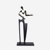 Abstract Human Sculpture Torchiere Floor Lamp Modern Art Guardian Standing Light for Contemporary Interiors