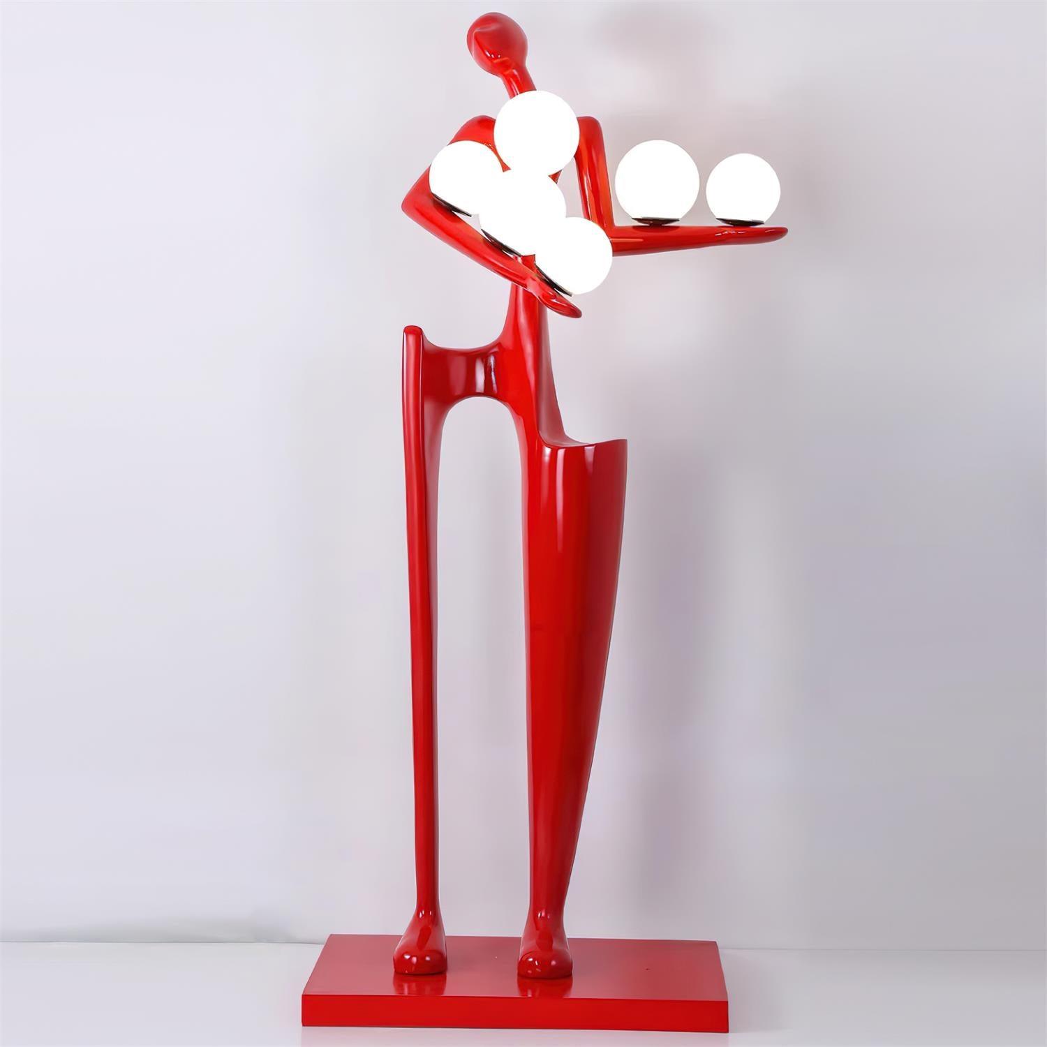 Abstract Human Sculpture Torchiere Floor Lamp Modern Art Guardian Standing Light for Contemporary Interiors