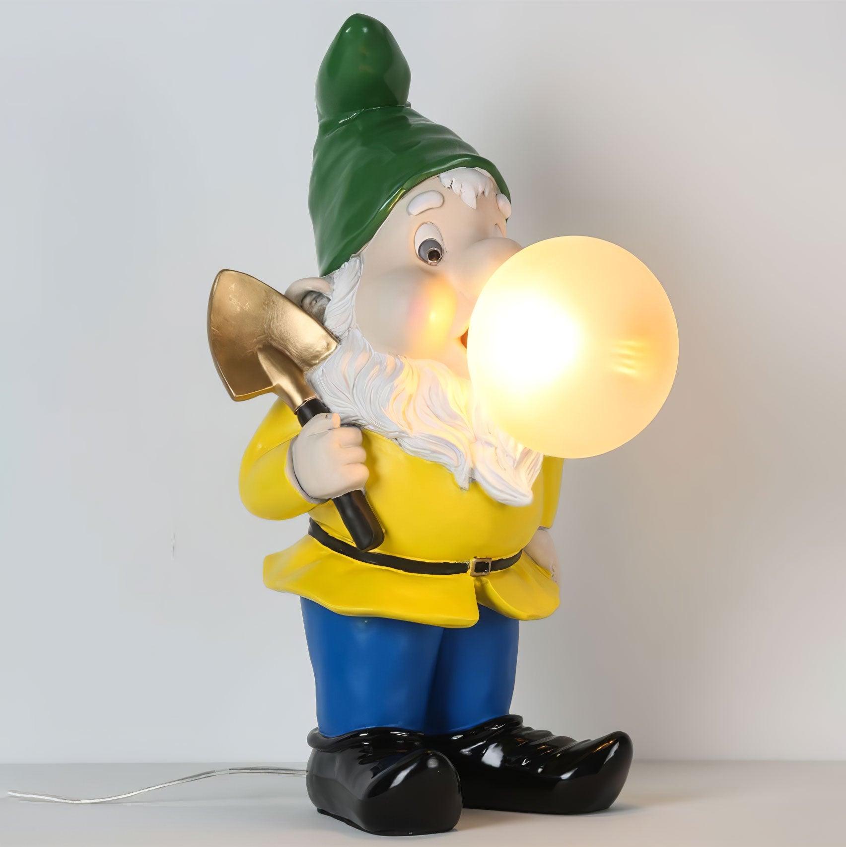 Modern Resin Dwarf Gummy Working Table Lamp with Glass Bubble for Desk Decor