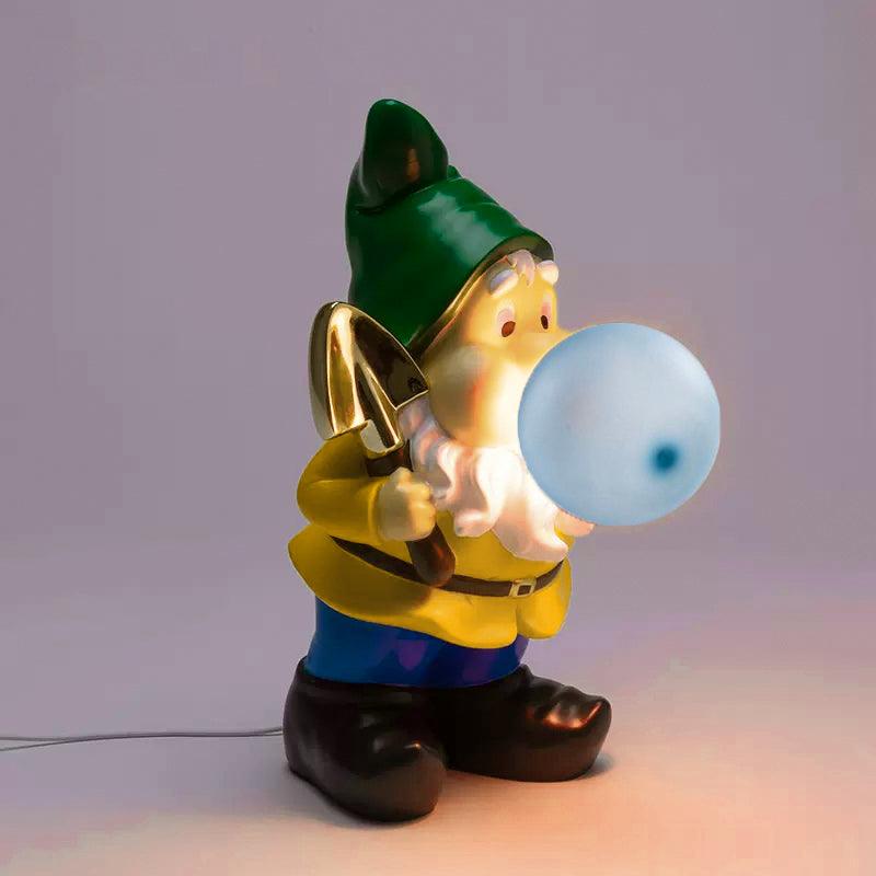 Modern Resin Dwarf Gummy Working Table Lamp with Glass Bubble for Desk Decor