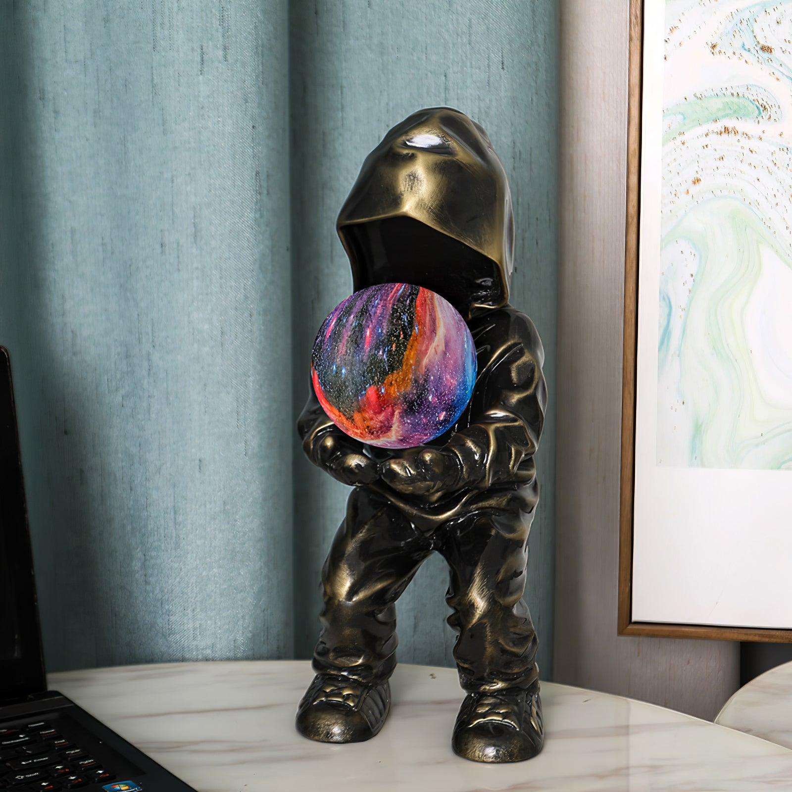 Modern Hacker Planet Minimalist Resin Table Lamp for Contemporary Home Office Decor