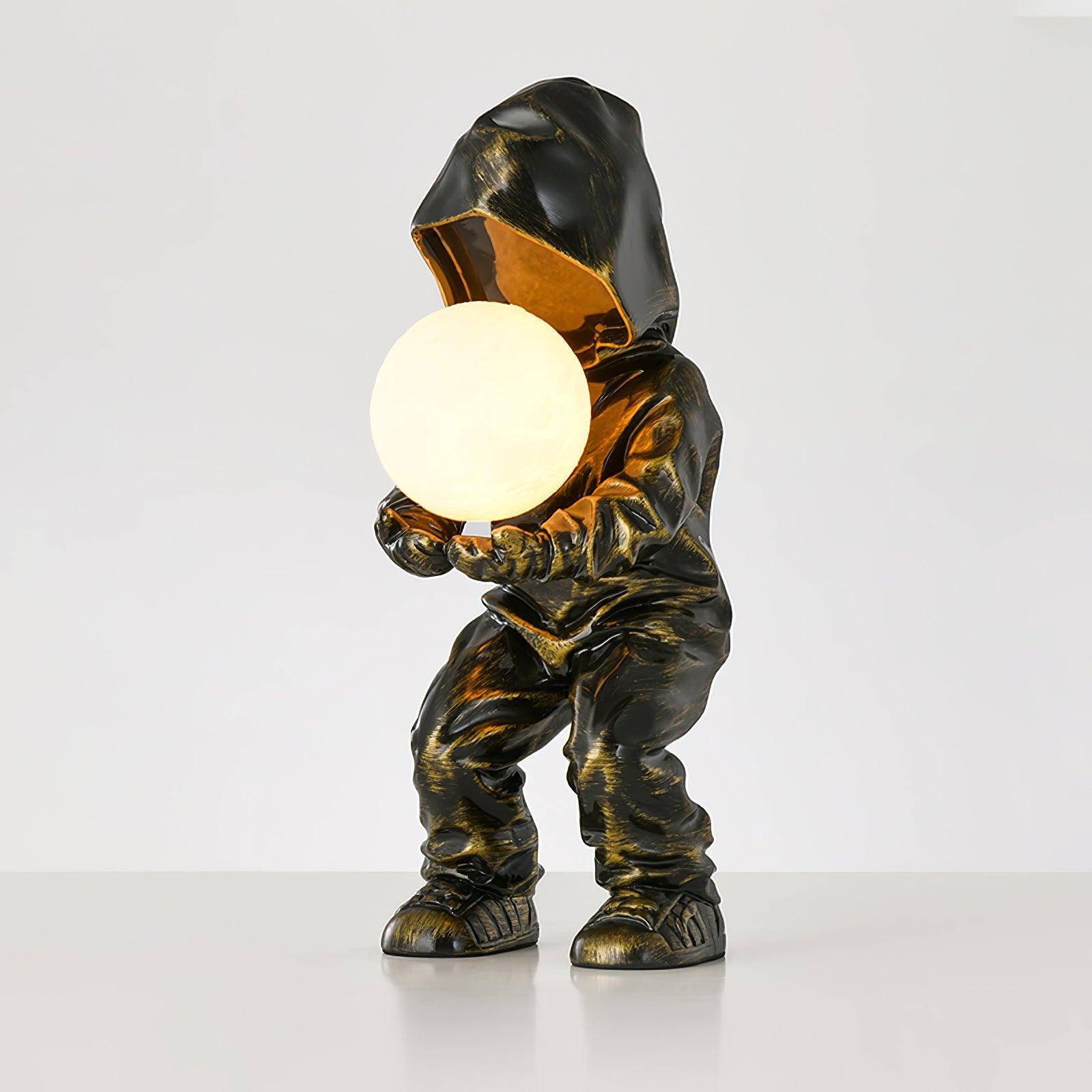 Modern Hacker Planet Minimalist Resin Table Lamp for Contemporary Home Office Decor