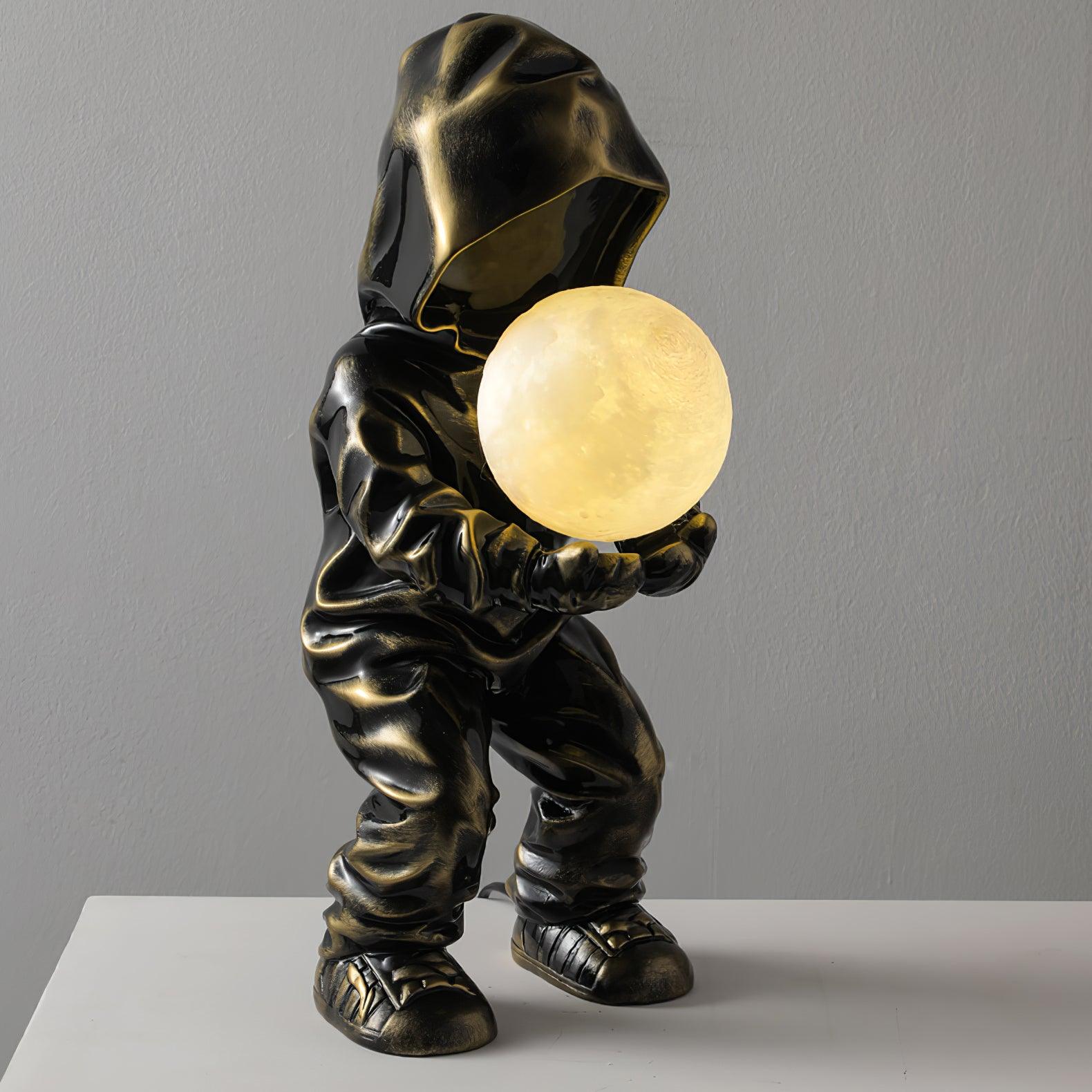 Modern Hacker Planet Minimalist Resin Table Lamp for Contemporary Home Office Decor