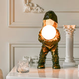 Modern Hacker Planet Minimalist Resin Table Lamp for Contemporary Home Office Decor