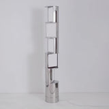 Modern Geometric Rotating Half Cylindrical LED Standing Floor Lamp for Indoor Lighting