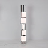 Modern Geometric Rotating Half Cylindrical LED Standing Floor Lamp for Indoor Lighting