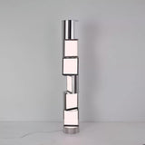 Modern Geometric Rotating Half Cylindrical LED Standing Floor Lamp for Indoor Lighting