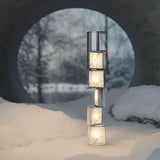 Modern Geometric Rotating Half Cylindrical LED Standing Floor Lamp for Indoor Lighting