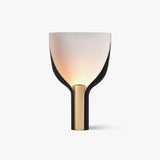 Modern Sculptural Half Funnel Bedside Table Lamp for Living Room Indirect Light