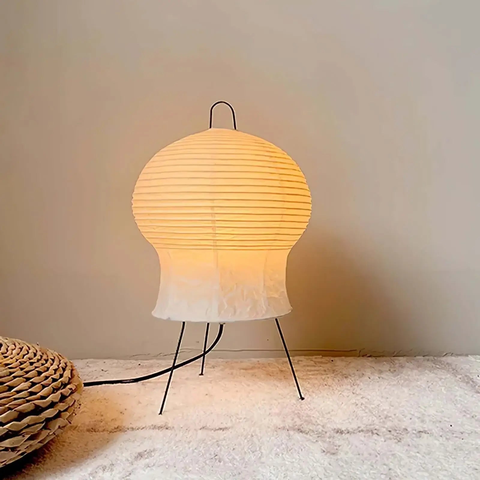 Hana Washi Japanese Rice Paper Table Lamp Minimalist Desk Light for Bedroom Living Room