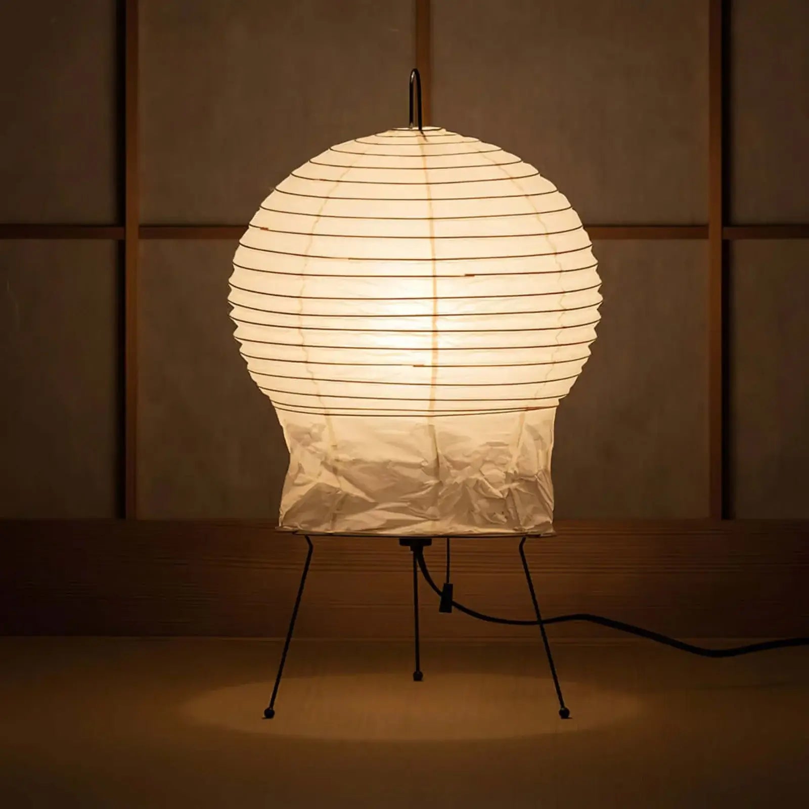 Hana Washi Japanese Rice Paper Table Lamp Minimalist Desk Light for Bedroom Living Room