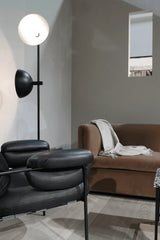 Modern Photographer Studio Standing Floor Lamp with Dual White Glass Shades