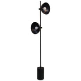 Modern Photographer Studio Standing Floor Lamp with Dual White Glass Shades