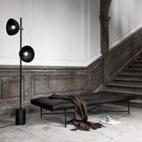 Modern Photographer Studio Standing Floor Lamp with Dual White Glass Shades