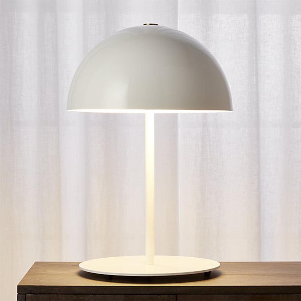 Modern Dome Metal Table Lamp Contemporary Mushroom Style Nightstand Light for Bedroom and Office