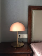 Modern Dome Metal Table Lamp Contemporary Mushroom Style Nightstand Light for Bedroom and Office