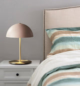 Modern Dome Metal Table Lamp Contemporary Mushroom Style Nightstand Light for Bedroom and Office