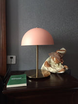 Modern Dome Metal Table Lamp Contemporary Mushroom Style Nightstand Light for Bedroom and Office