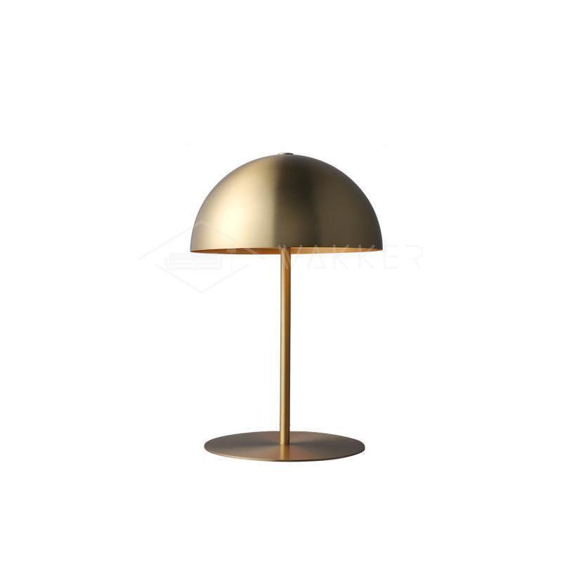 Modern Dome Metal Table Lamp Contemporary Mushroom Style Nightstand Light for Bedroom and Office