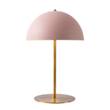 Modern Dome Metal Table Lamp Contemporary Mushroom Style Nightstand Light for Bedroom and Office