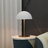 Modern Dome Metal Table Lamp Contemporary Mushroom Style Nightstand Light for Bedroom and Office
