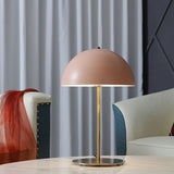 Modern Dome Metal Table Lamp Contemporary Mushroom Style Nightstand Light for Bedroom and Office