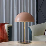 Modern Dome Metal Table Lamp Contemporary Mushroom Style Nightstand Light for Bedroom and Office