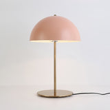 Modern Dome Metal Table Lamp Contemporary Mushroom Style Nightstand Light for Bedroom and Office
